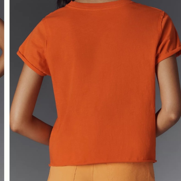 Anthro Cheerful Orange Fruit Tee Size M - Picture 4 of 10